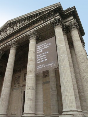 Tout pour plaire - signalétique - travaux restauration - Centre des monuments nationaux - Panthéon